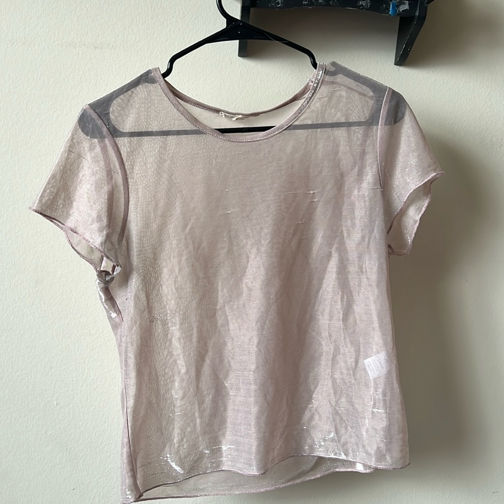 Pink mesh shirt Euphoria vibes